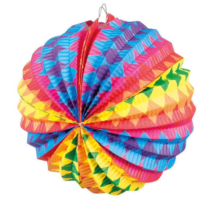 Deko Papierlaterne "Karneval" Ø 22 cm | Mehrfarbig