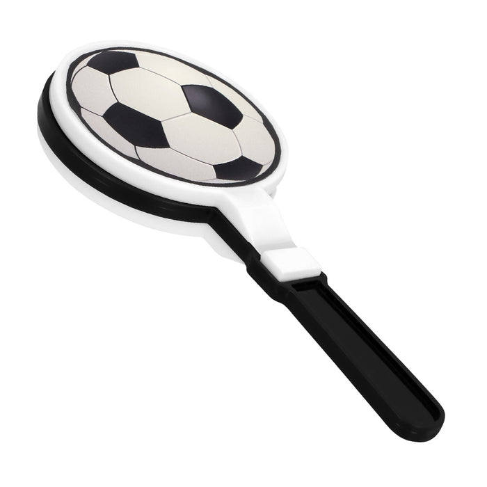 Handklatscher Fußball 6 Stück 9x4 cm | Schwarz Weiß