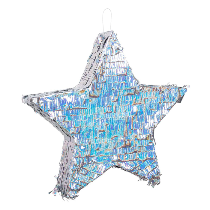 Pinata "Glitzer Stern" Silber | 44 x 44 x 8 cm