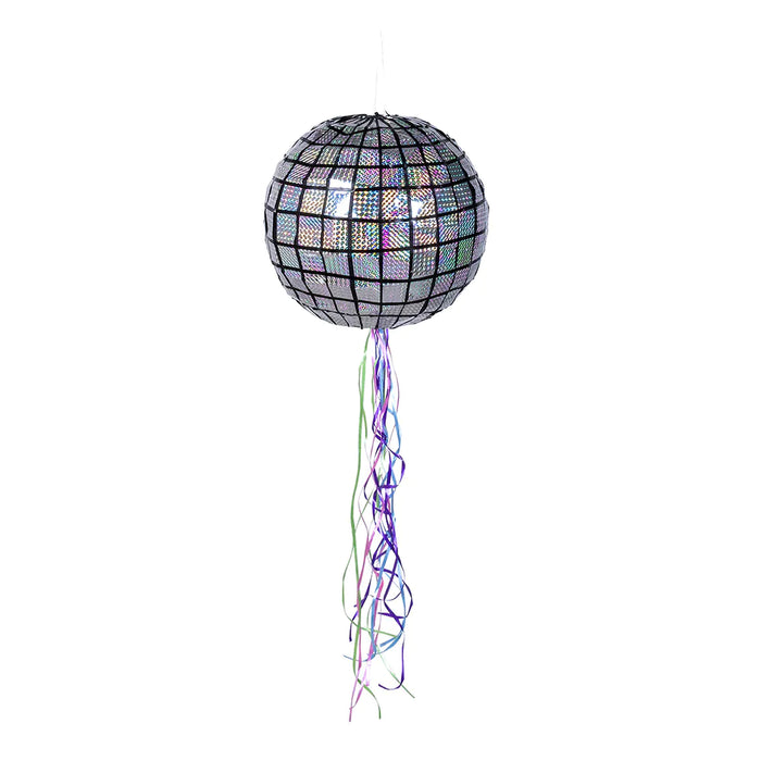 Zieh Pinata "Discokugel" Silber | Ø 30 cm