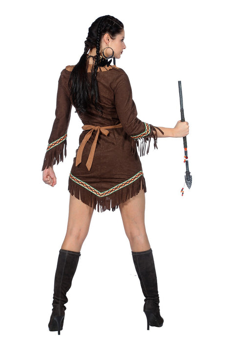 Indianerin "Aluna" Kostüm für Damen | Braun - Wilder Westen