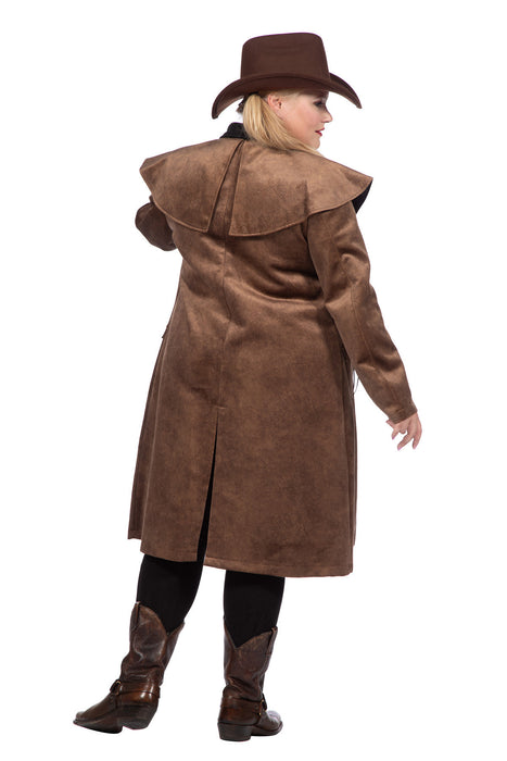 Authentischer Western Mantel "Jane" für Damen | Braun - Cowgirl