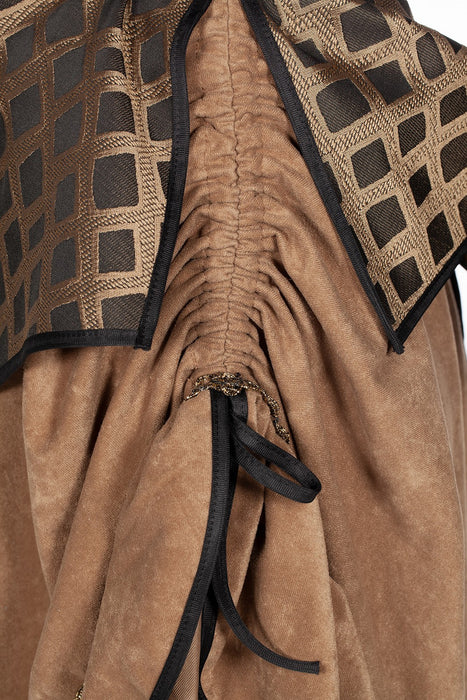 Piratin "Taupe de Luxe" Kostüm für Damen | Braun - Seeräuberin