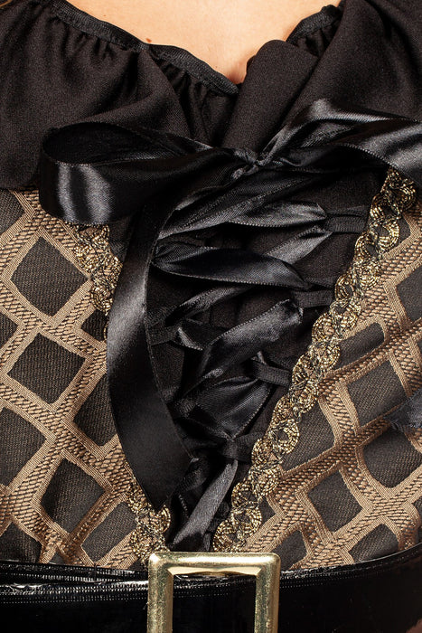 Piratin "Taupe de Luxe" Kostüm für Damen | Braun - Seeräuberin