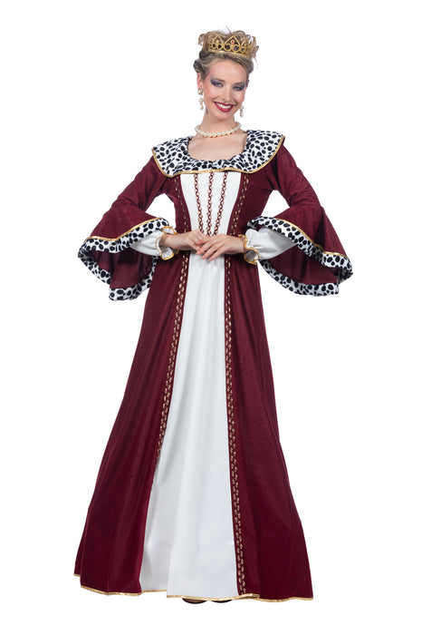 Königin "Malika" Kostüm für Damen | Rot - Kleid