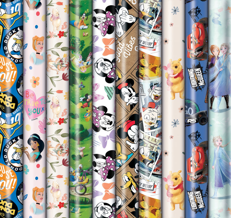 Geschenkpapier "Disney Everyday" farblich sortiert | 200 x 70 cm