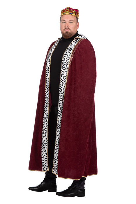 Königsumhang für Herren Gr. XXL 60/62 | Rot - König Kostüm