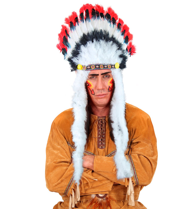 Indianer Häuptling Federkopfschmuck