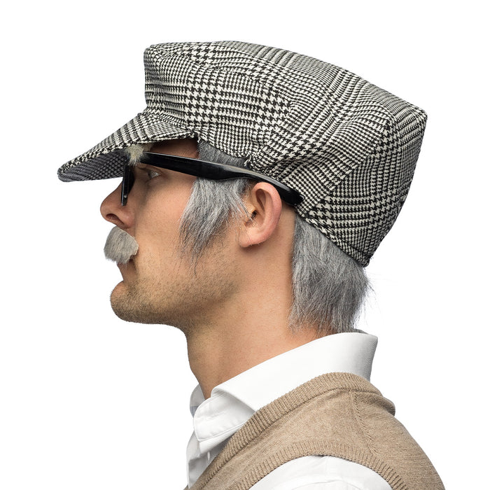 Kostüm-Set "Opa" 3-tlg. | Grau - Mütze Brille Schnurrbart