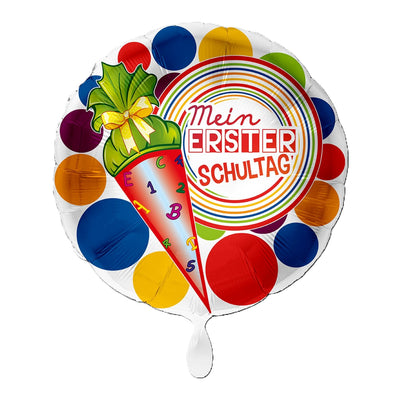 18"/Ø43cm Folienballon  "Mein erster Schultag" - feiermeier Schulanfang