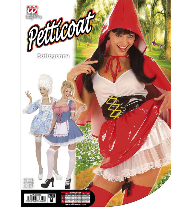 Mini Spitzen Petticoat für Damen 30 cm | Weiß