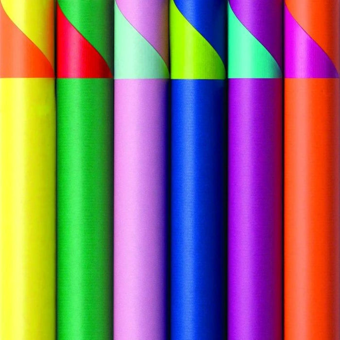 Geschenkpapier "2-Color Everyday" farblich sortiert | 200 x 70 cm