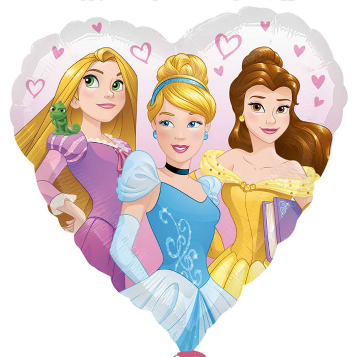 18"/Ø45cm Folienballon "Multi-Prinzessin Herz"