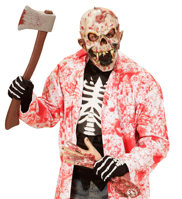 Skelett Handschuhe für Erwachsene | Schwarz Weiß - Kostüm Halloween