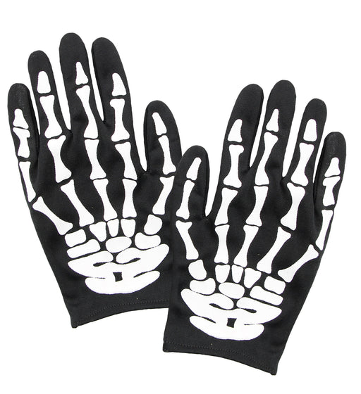 schwarze handschuhe kostüm Skelett Handschuhe für Erwachsene | Schwarz Weiß
