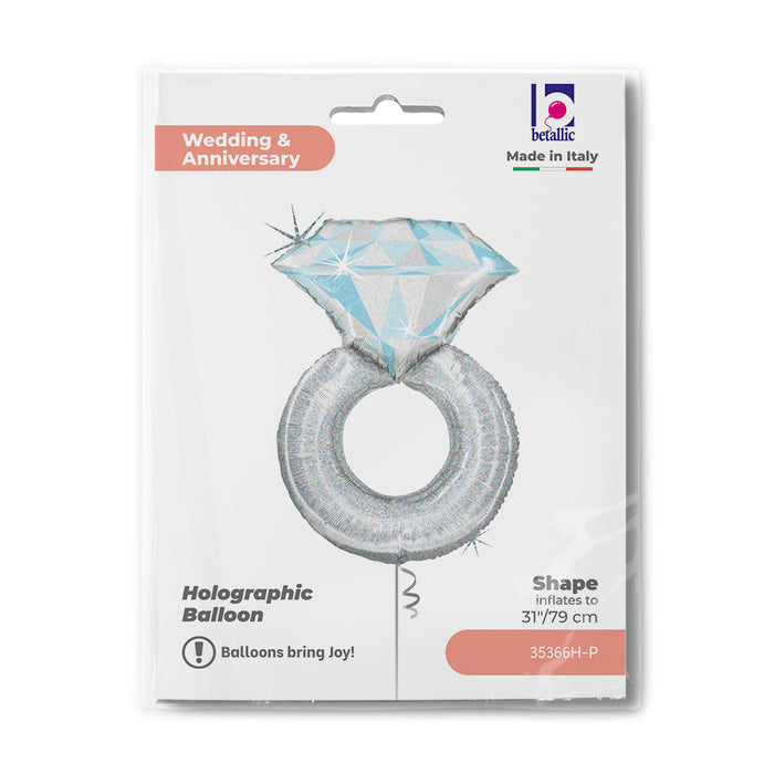 ABC Shape Diamantring 94cm Silber Holo