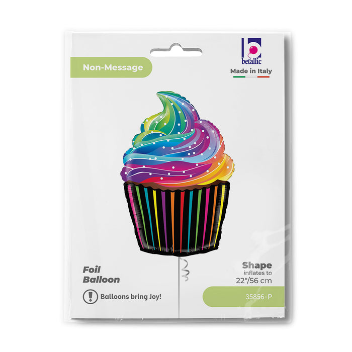 Shape Folienballon "Rainbow Cupcake" | 69 cm