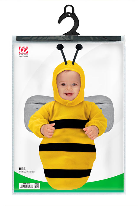 Baby Tierkostüm "Biene" Schlafsack 0-9 Monate | Schwarz Gelb