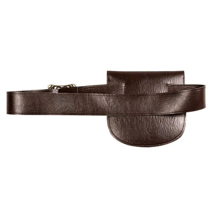 Gürteltasche mit Gürtel | Tasche 18x18 cm, Gürtel 110x5 cm - Braun