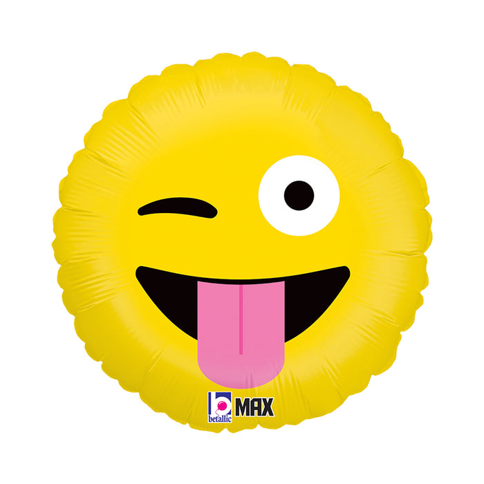 ABC18 Folienballon "Emoji Wacky" | Ø 46 cm