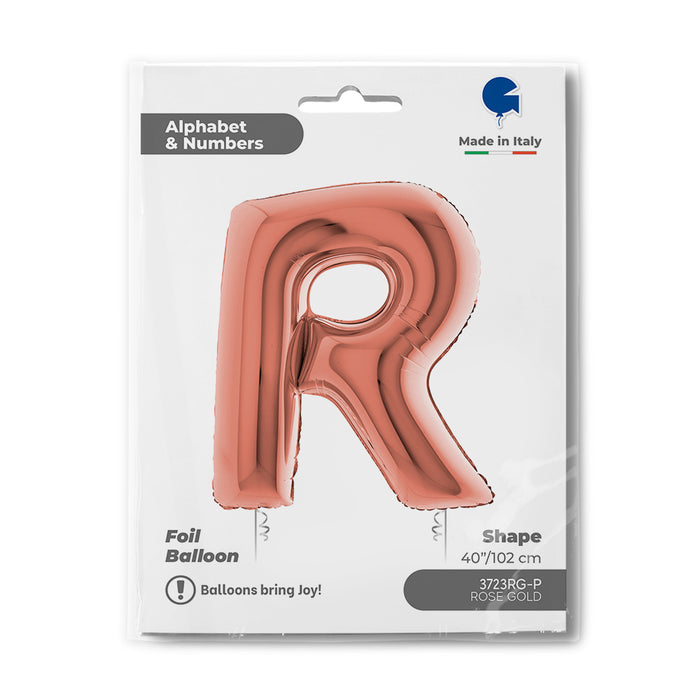 Riesenbuchstabe Folienballon 40"/102cm | Rosegold #R