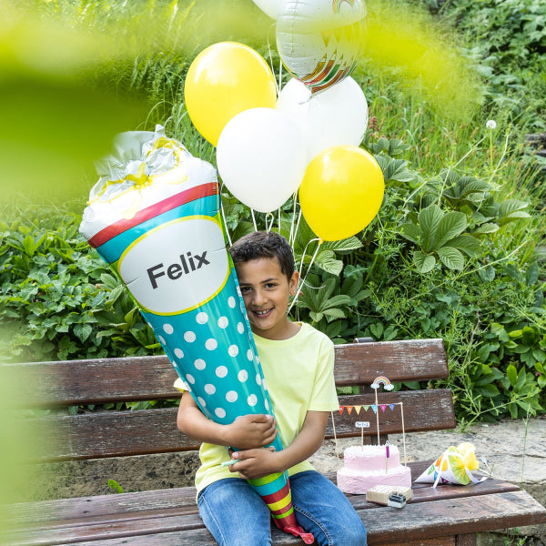SuperShape Folienballon "Schultüte" | 35x111cm