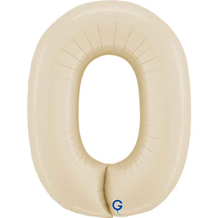 Riesenzahl Folienballon 40"/102cm | Satin Cream