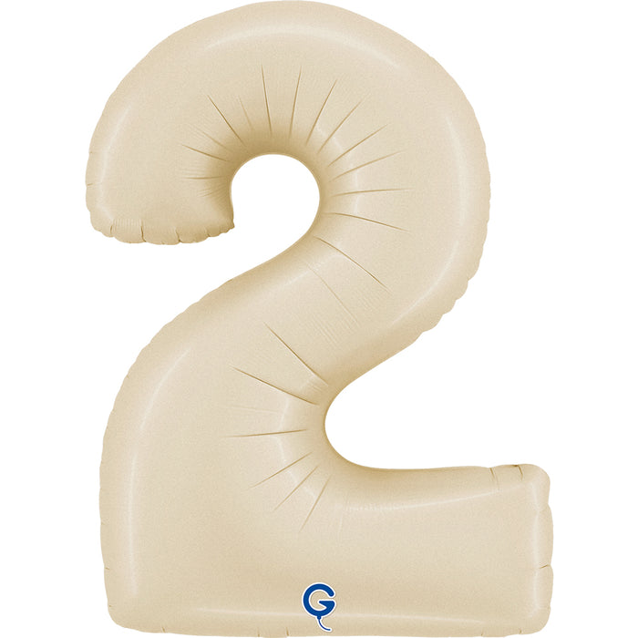 Riesenzahl Folienballon 40"/102cm | Satin Cream