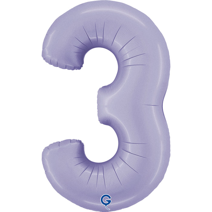 Riesenzahl Folienballon 40"/102cm | Satin Lilac