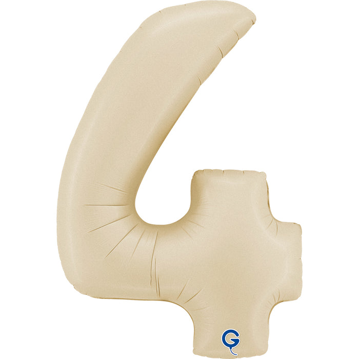 Riesenzahl Folienballon 40"/102cm | Satin Cream