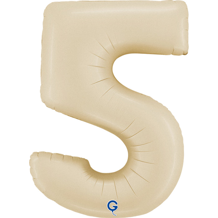 Riesenzahl Folienballon 40"/102cm | Satin Cream