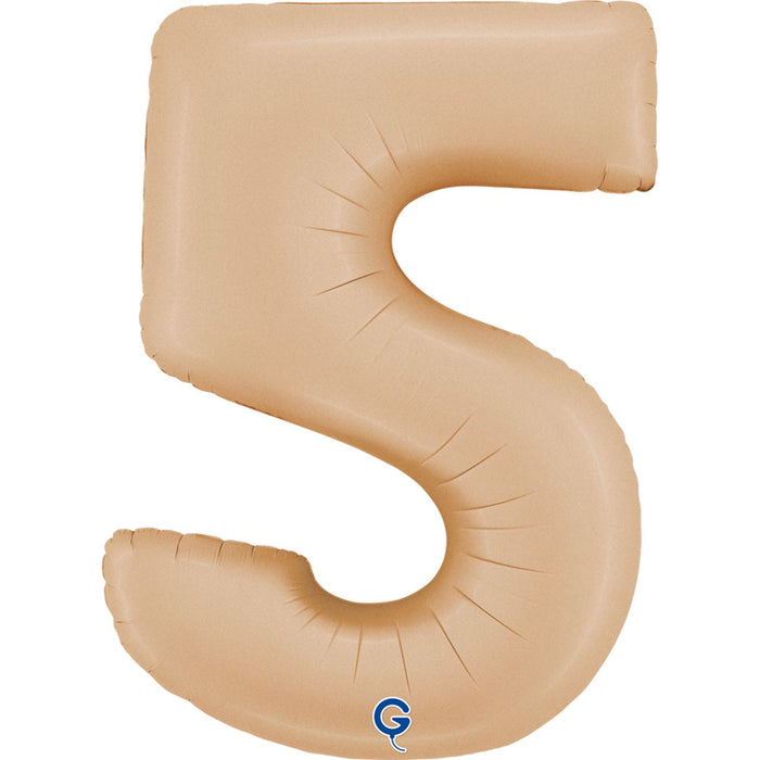 Riesenzahl Folienballon 40"/102cm | Satin Nude