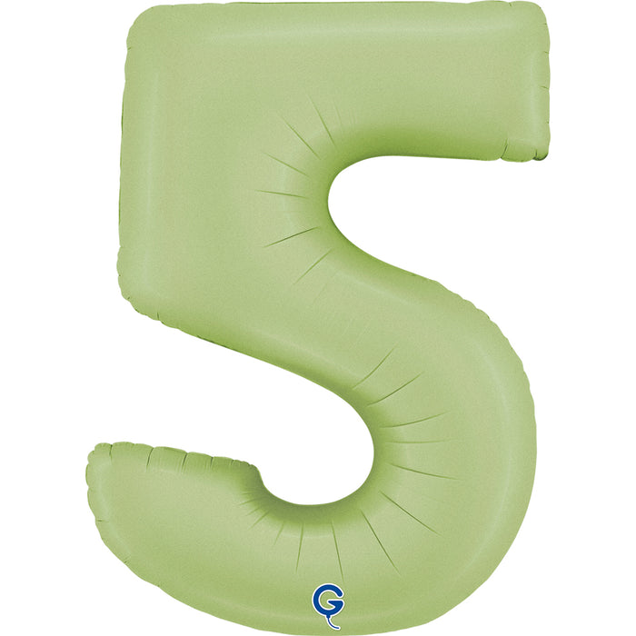 Riesenzahl Folienballon 40"/102cm | Satin Olive