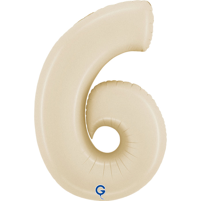 Riesenzahl Folienballon 40"/102cm | Satin Cream