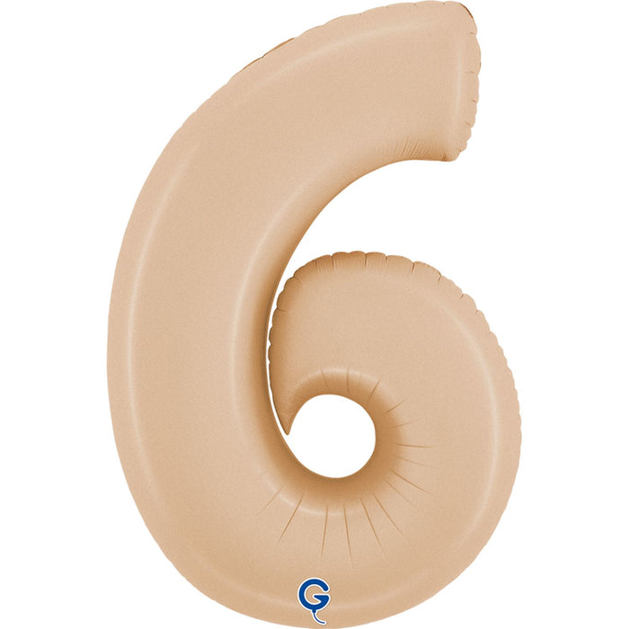 Riesenzahl Folienballon 40"/102cm | Satin Nude