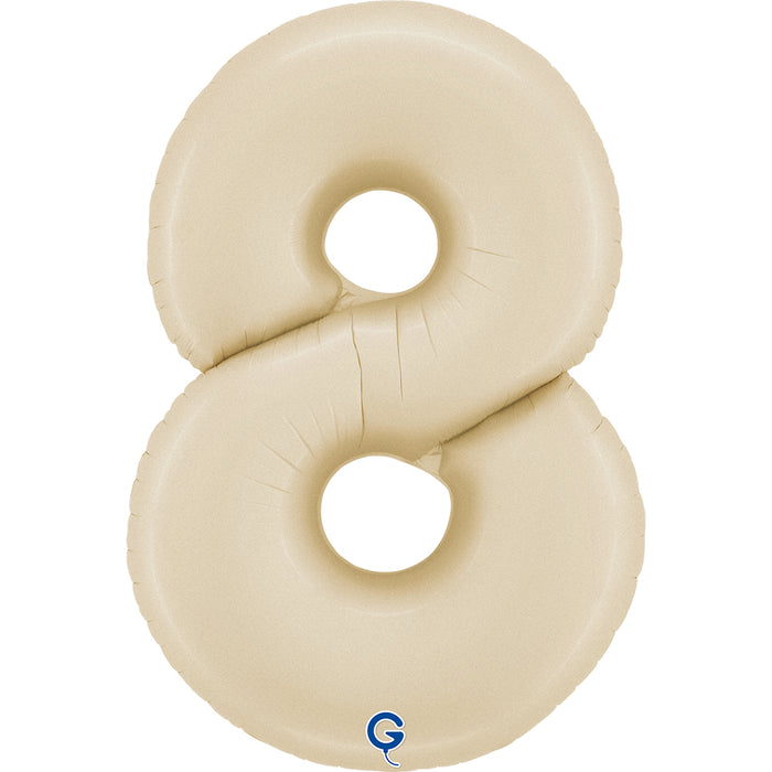 Riesenzahl Folienballon 40"/102cm | Satin Cream