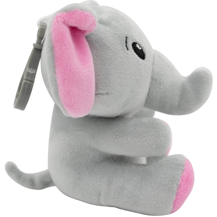 2-in-1 Plüschtier-Ballongewicht 90g Elefant m. rosa Ohren