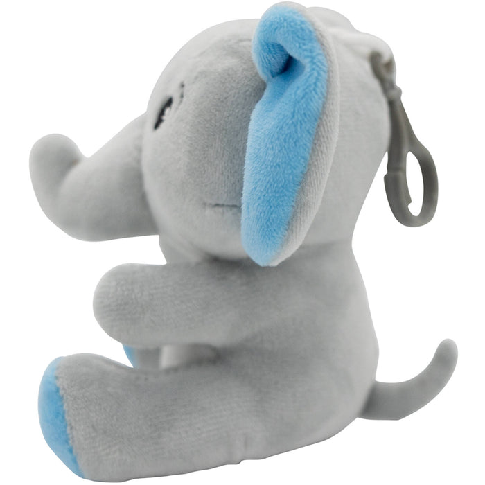 2-in-1 Plüschtier-Ballongewicht 90g Elefant m. blauen Ohren