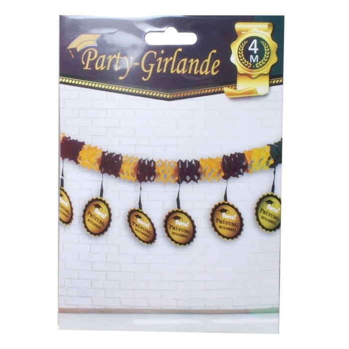 Girlande Abschluss "Prüfung bestanden" Papier | 4m