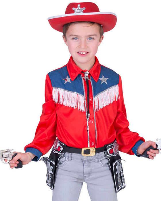 Wild West Cowboy Hemd mit Fransen
