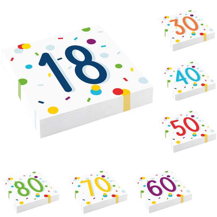 "Confetti Birthday" Servietten | 20Stk./33x33cm