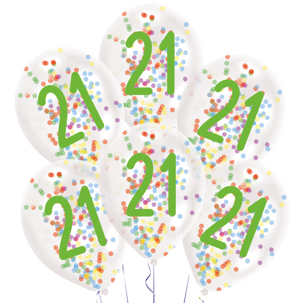"Confetti Birthday" Luftballon | 6Stk./ Ø27,5cm