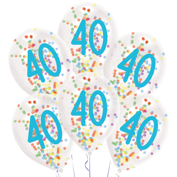 "Confetti Birthday" Luftballon | 6Stk./ Ø27,5cm