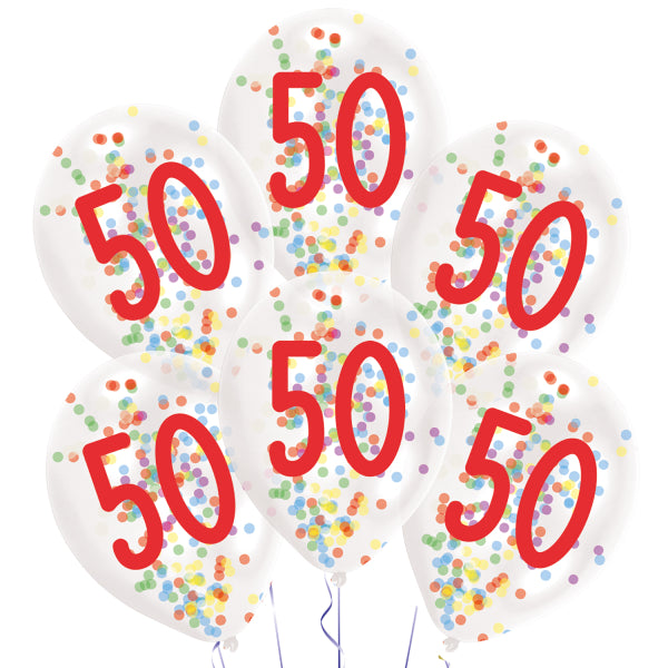 "Confetti Birthday" Luftballon | 6Stk./ Ø27,5cm