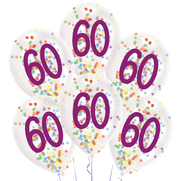 "Confetti Birthday" Luftballon | 6Stk./ Ø27,5cm