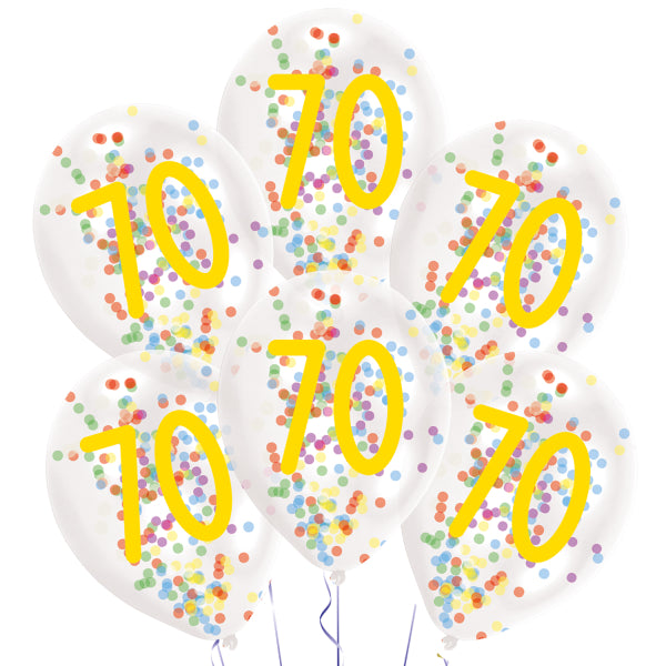 "Confetti Birthday" Luftballon | 6Stk./ Ø27,5cm