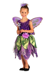 Fee Kostüm "Leela" für Mädchen - Lila | Märchen Kleid und Feenflügel