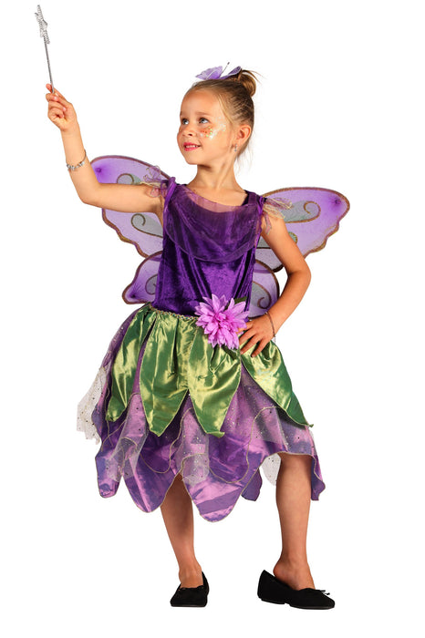 Fee Kostüm "Leela" für Mädchen - Lila | Märchen Kleid und Feenflügel