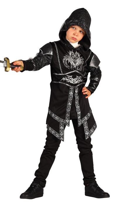 Ninja Samurai Kostüm "Shogun" für Jungen | Schwarz Silber