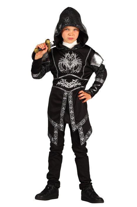 Ninja Samurai Kostüm "Shogun" für Jungen | Schwarz Silber